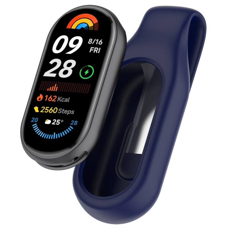 Til Xiaomi Smart Band 10/9/8 Etui Smart Watch Silikone Beskyttelsesholder - Blå