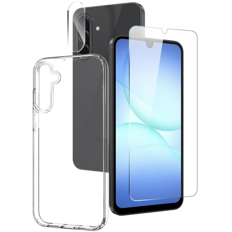 NORTHJO For Samsung Galaxy A17 TPU Phone Case + Tempered Glass Film + Camera Lens Protector