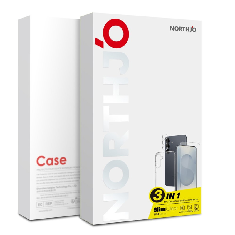 NORTHJO til Samsung Galaxy A17 TPU-cover + Hærdet Glasfilm + Kameralinsebeskytter