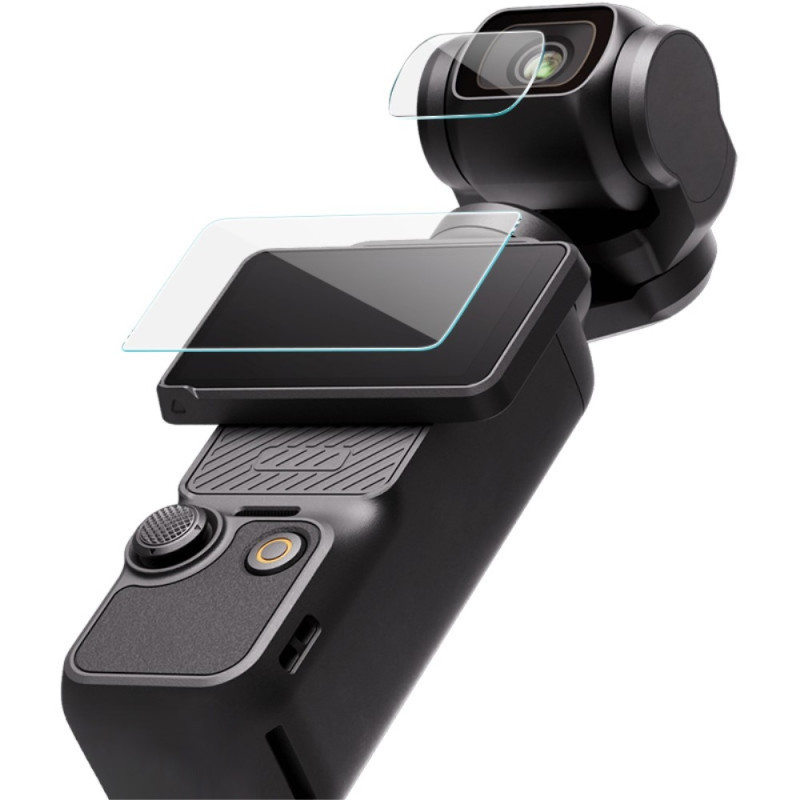 IMAK Honor DJI Osmo Pocket 3 Karkaistu Lasi Näytönsuojus + Linssikalvosetti Itseasettuvalla Kehyksellä