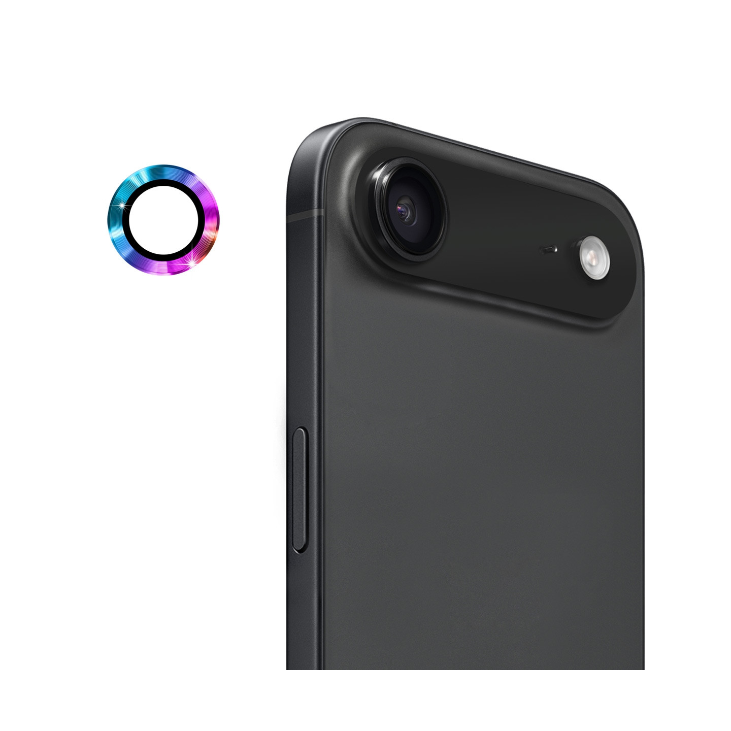 Til iPhone Air Kamera Linsebeskytter ENKAY Hat-Prince Metalring Linsefilm