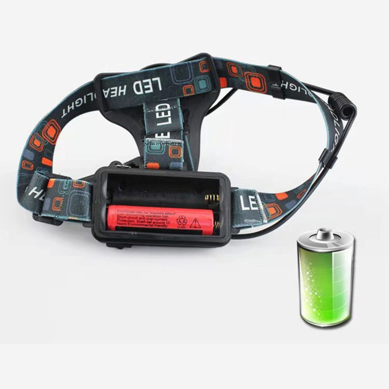 T6 3-LED fast fokus frontlykt batteridrevet vanntett lommelykt