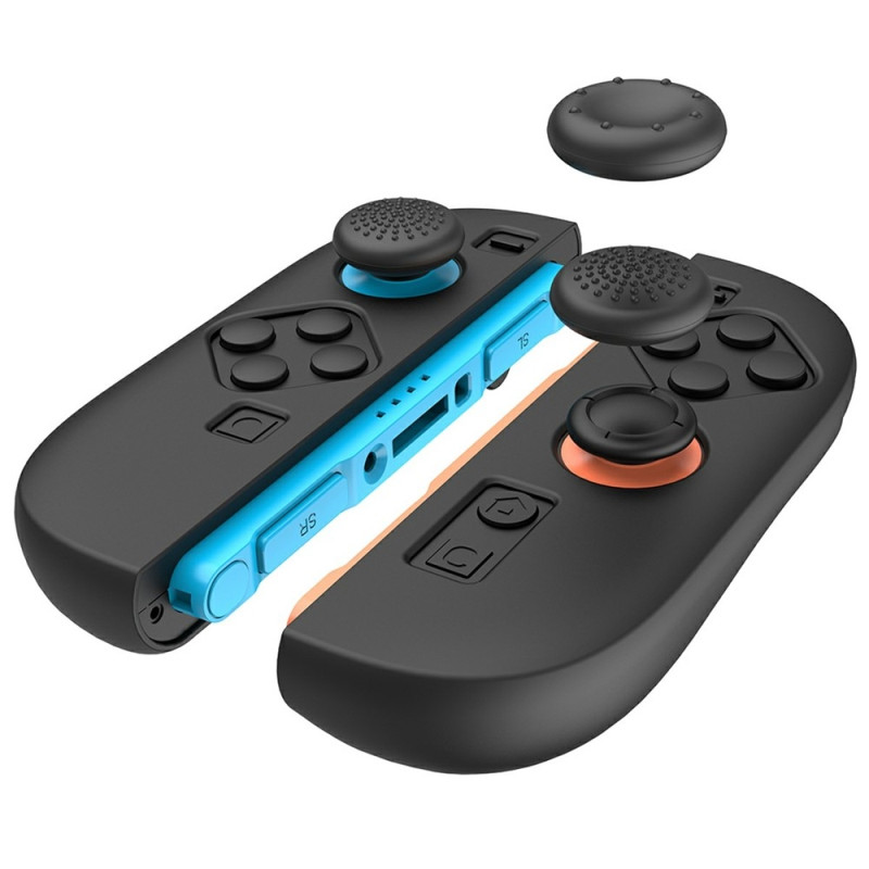 1 pari yhteensopivaa Nintendo Switch 2 -koteloa, jossa 4 suojusta, musta