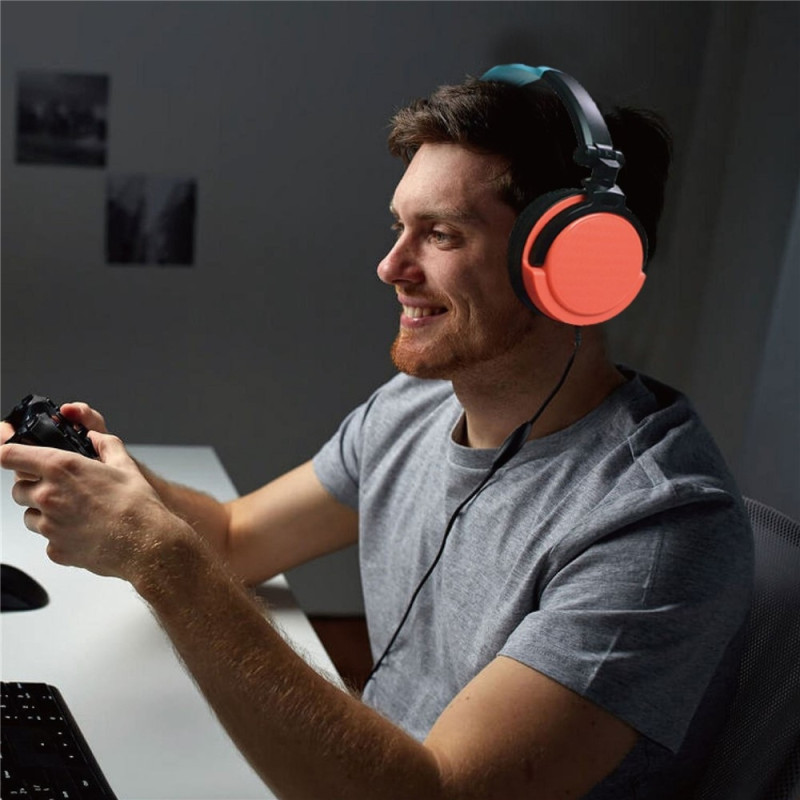 För PS5 Nintendo Switch OLED XBOX PC Gaming Headset Kabel Hörlurar med Mikrofon