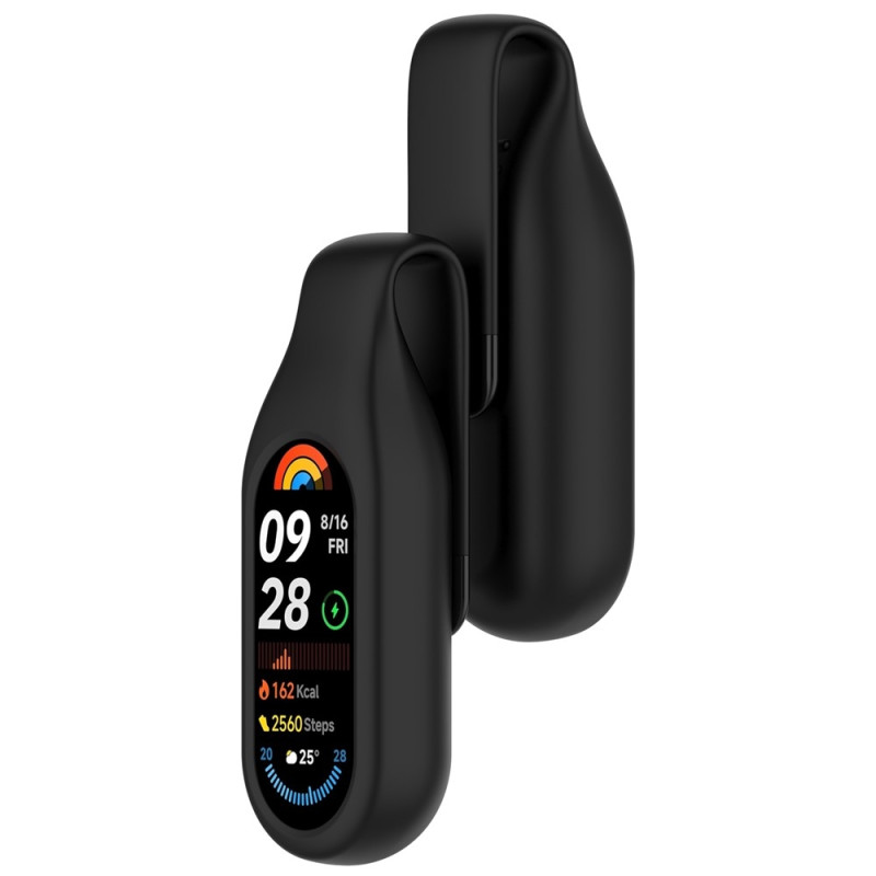 Til Xiaomi Smart Band 10/9/8 Deksel til Smartklokke med Silikonbeskyttelse - Svart