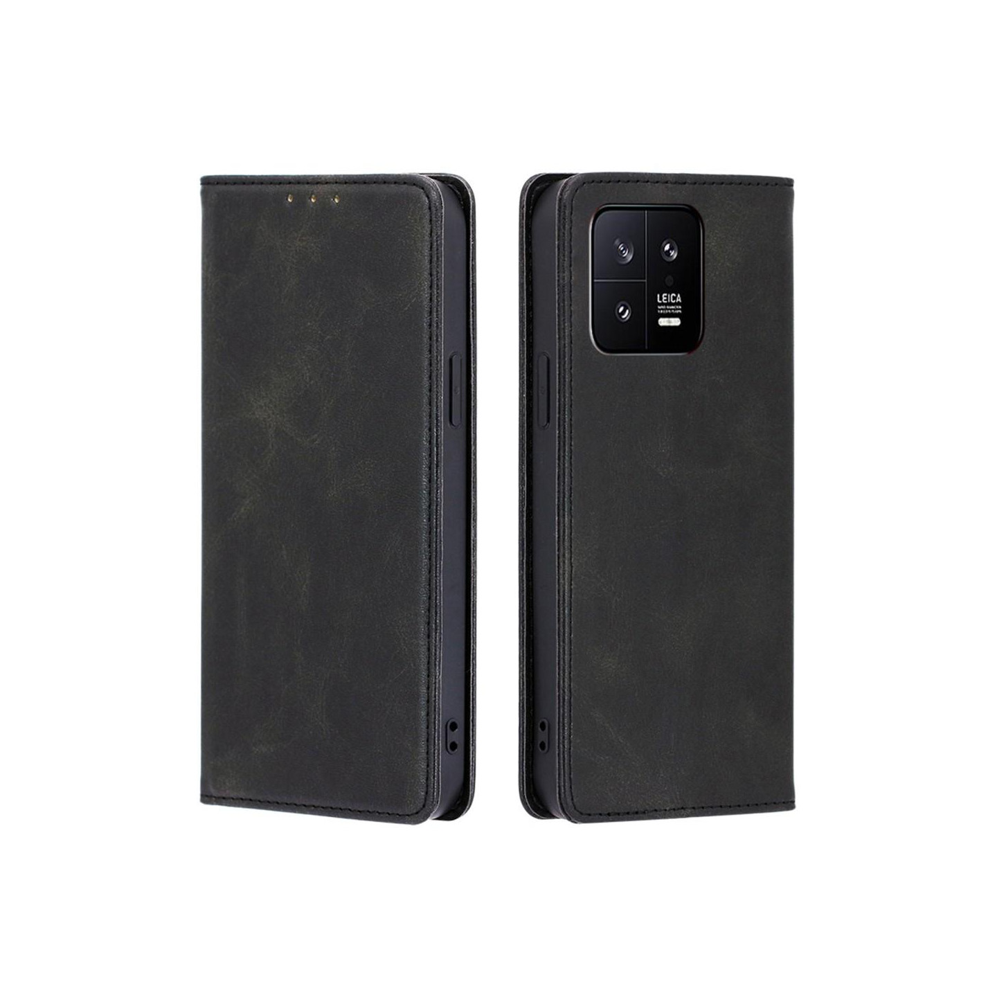 Til Xiaomi 13 5G tegnebogstativ telefonetui - sort