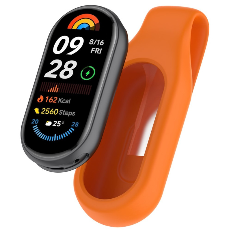 För Xiaomi Smart Band 10/9/8 Fodral Smart Watch Silikonskydd Hållare - Orange