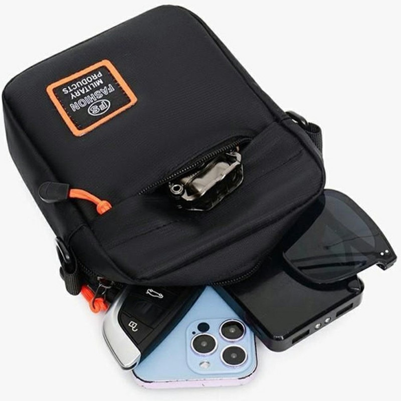 Bag Shoulder Bag Oxford Fabric Sport Casual Shoulder Bag Messenger Bag - Black