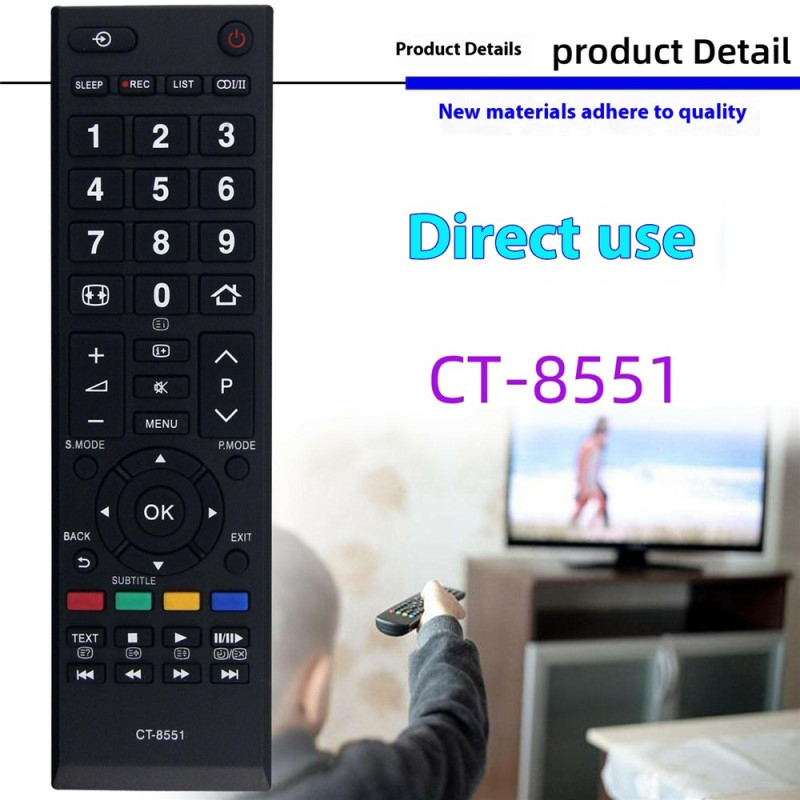 Fjernkontrollerstatning for CT-8551 For Toshiba TV