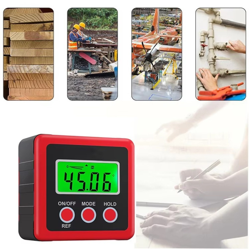 3-painikkeinen digitaalinen kulmamittari magneettinen kulmagradientti vatupassi kaltevuusmittari