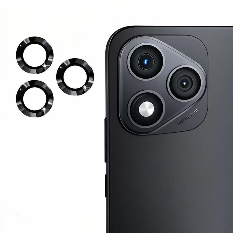 Honor 400 Lite 5G Kameralinssuoja WANLONFENG Metalli CD Tekstuuri Karkaistu Lasi Linssikalvo