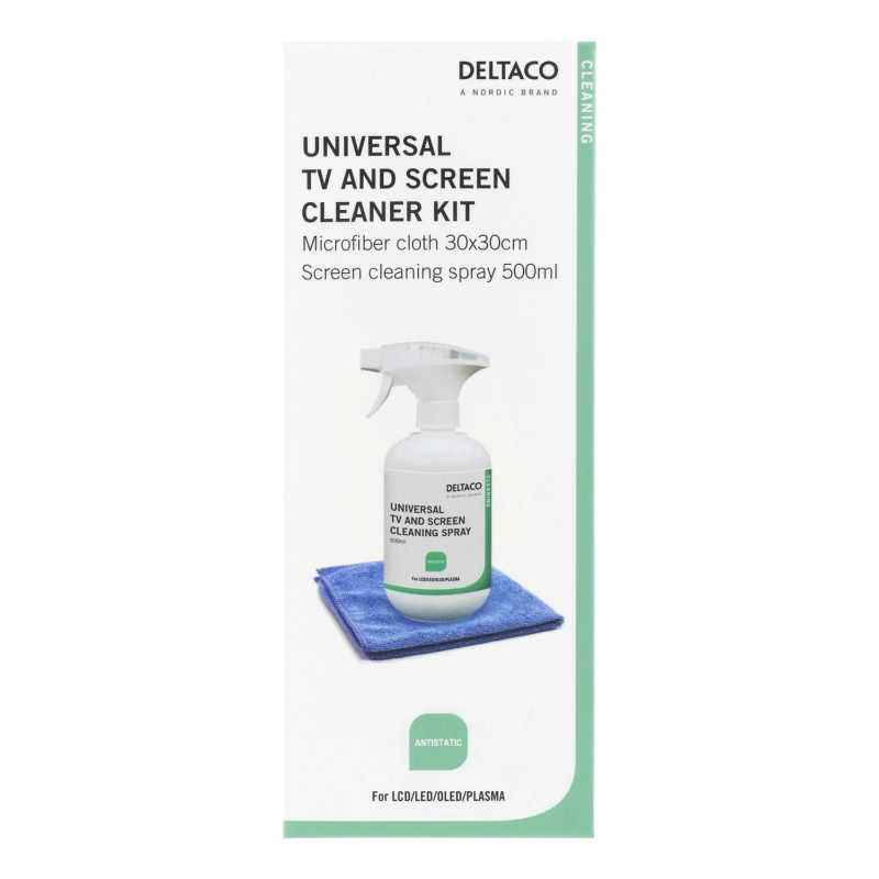 Screen cleaner for all types of monitors, 500ml, incl. microfiber cloth