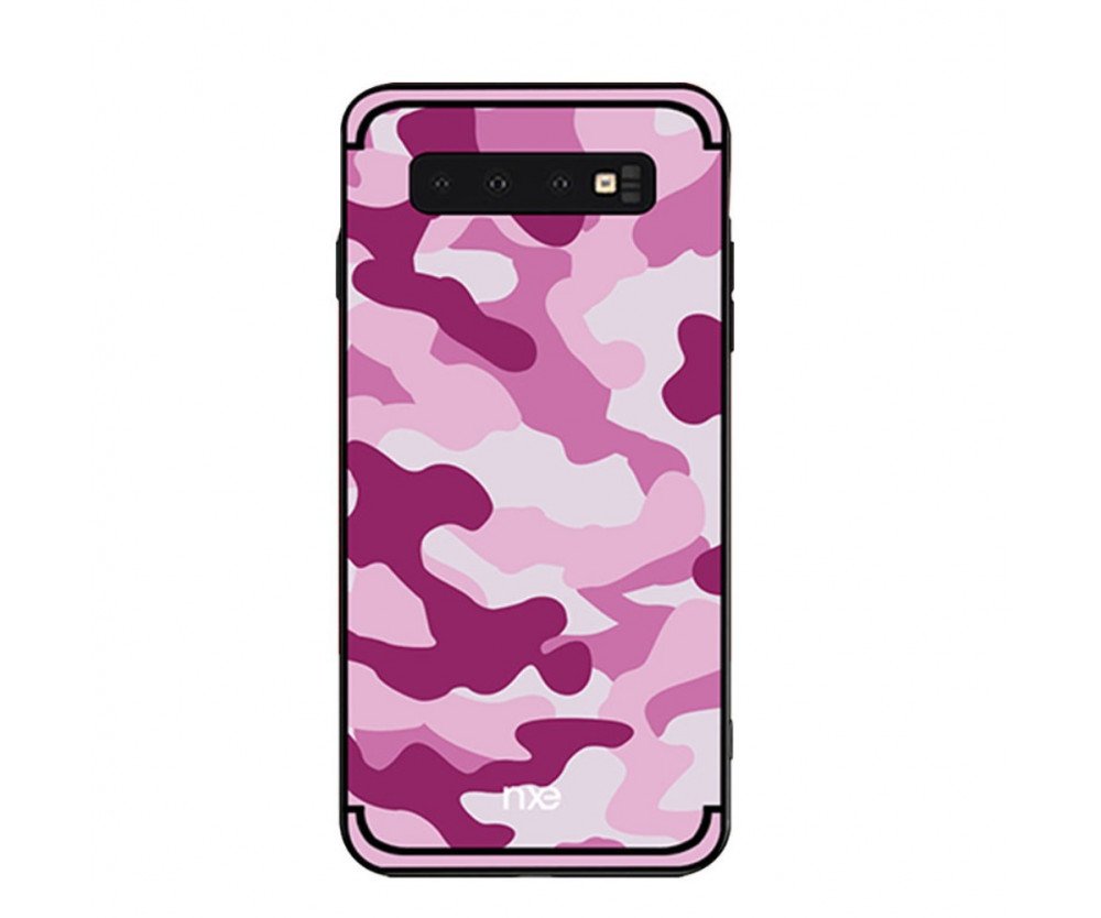 NXE Samsung Galaxy S10+ TPU-Skal - Kamouflage - Rose