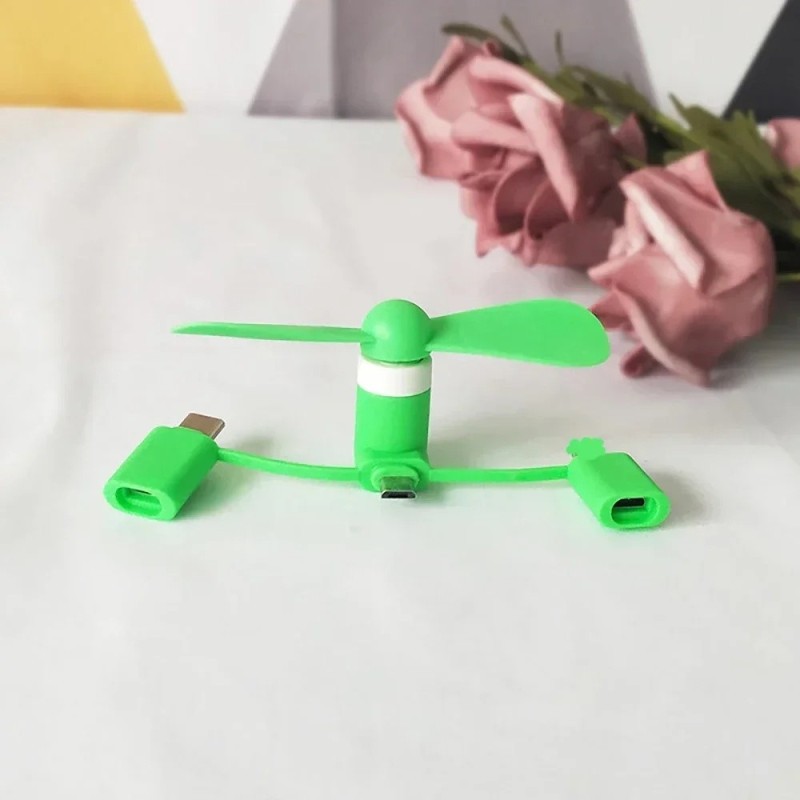 Tuuletin Jäähdytystuuletin Micro USB USB-C Lightning Minituuletin Kannettava älypuhelin Kannettava tietokone