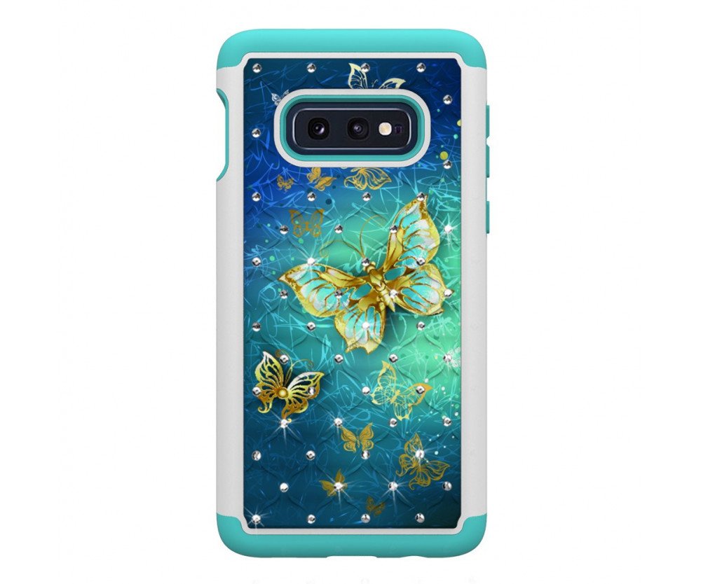 Samsung Galaxy S10e TPU-Skal Armor Extra Tåligt - Gold Butterfly