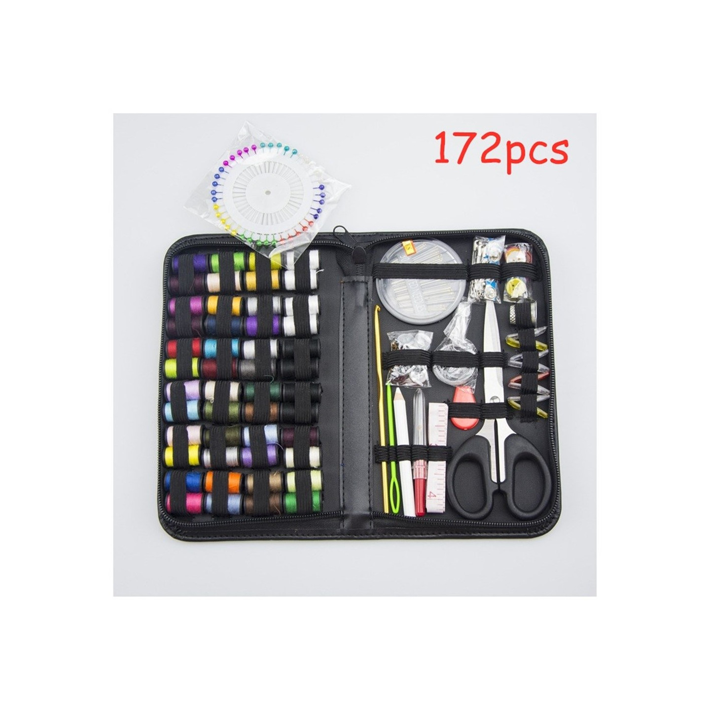 Sewing set for home & travel Thread and needle with threads in multiple colors - set of 172 pieces