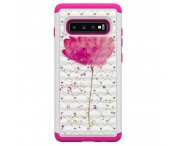 Samsung Galaxy S10+ TPU-Skal Armor Extra Tåligt - Pink Flower