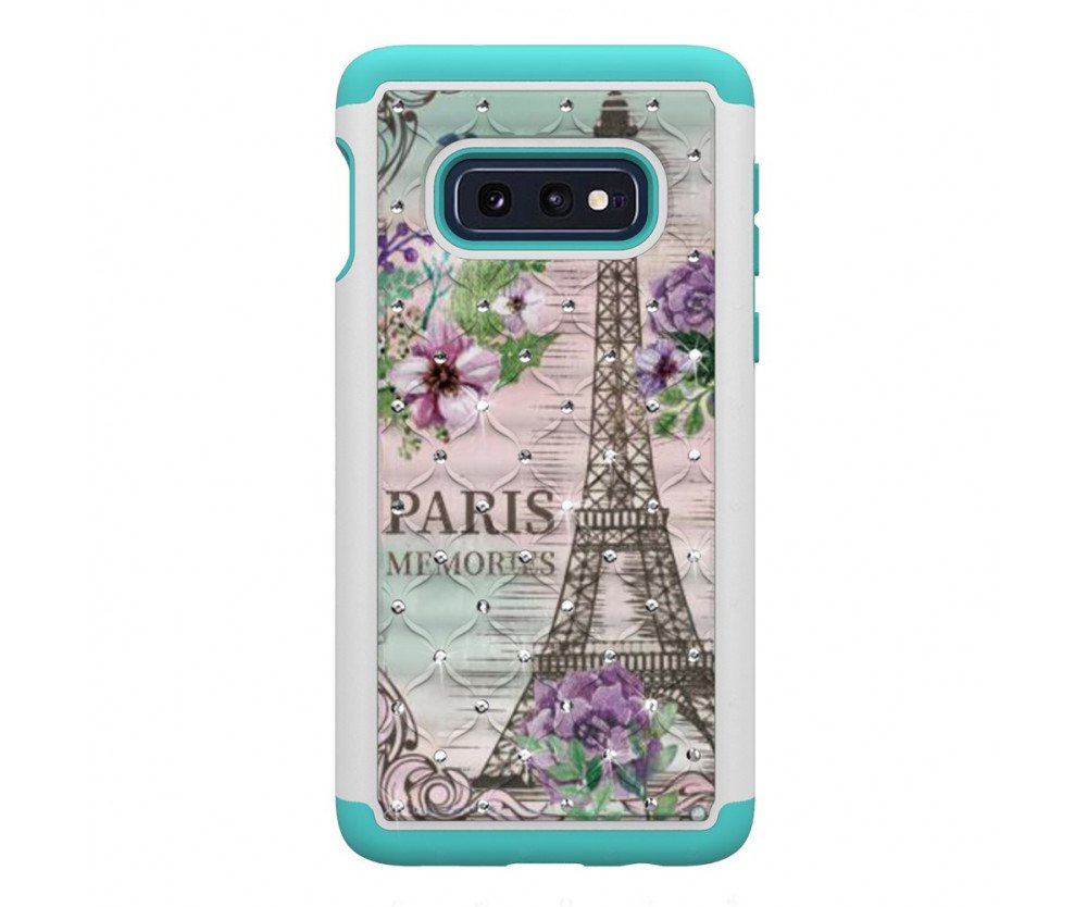 Samsung Galaxy S10e TPU-Skal Armor Extra Tåligt - Eiffel Tower and Flower