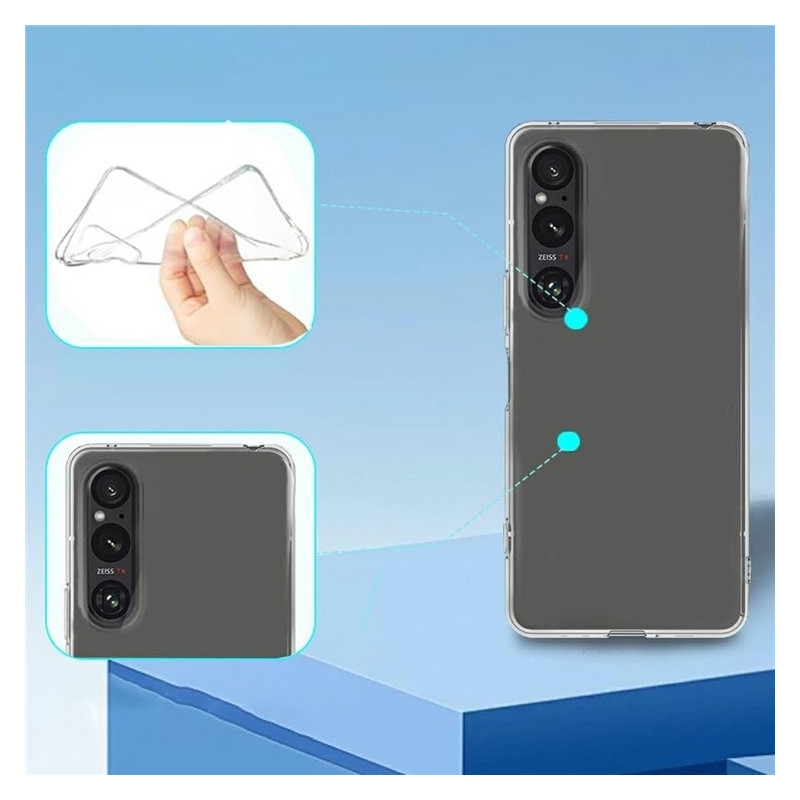 Sony Xperia 1 VII Kirkas TPU Naarmuuntumaton Puhelinkotelo + 2.5D Kaareva Reuna Näytönsuoja