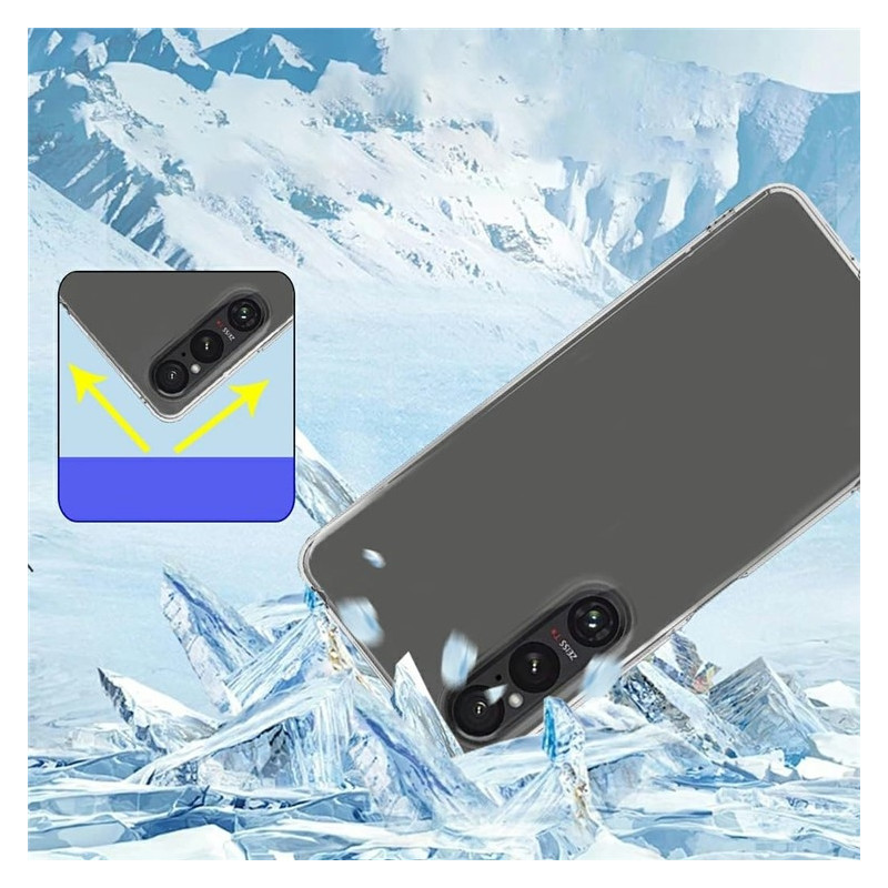 For Sony Xperia 1 VII Clear TPU Anti-Scratch Phone Case + 2.5D Arc Edge Screen Protector
