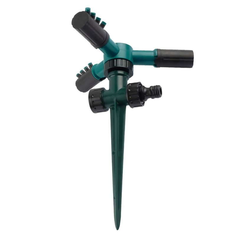 Water Sprinkler 360-Degree Rotating 3-Arm Lawn Irrigation System