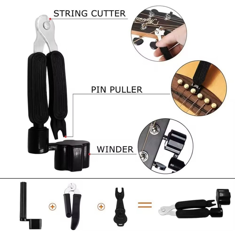 65 pieces Guitar Accessories Acoustic Electric Guitar Strings Picks String Winders etc.