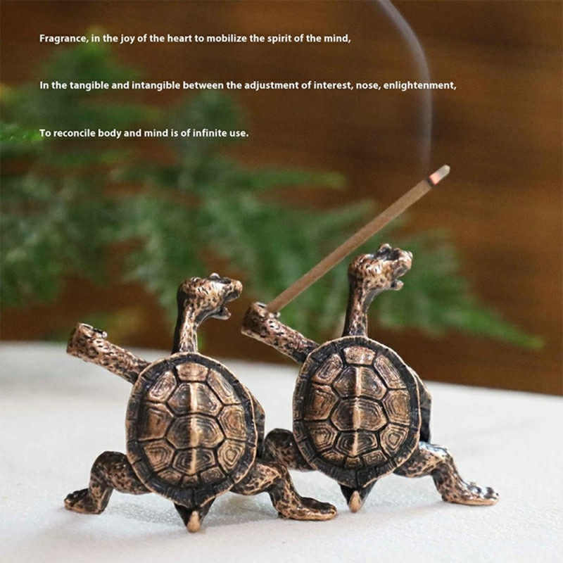 Incense Holder Turtle Incense Burner Ornament Meditation - Red