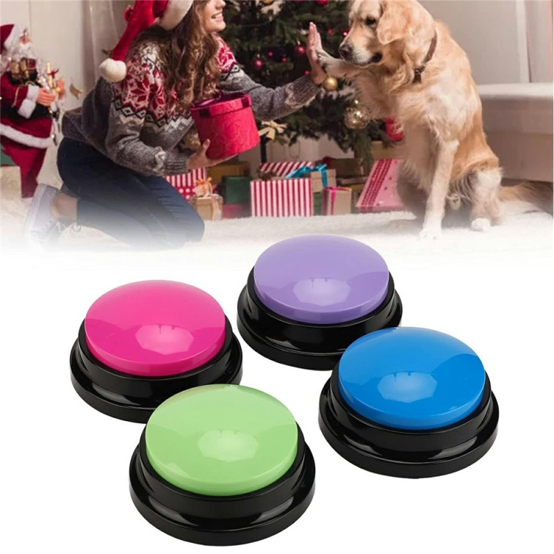 Train Dog 4 pcs Recordable buttons sound buttons talk button for pet training