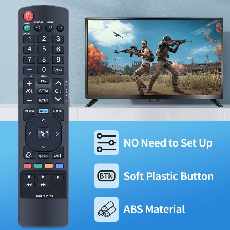 TV remote control Replacement for AKB72915239 For LG TV