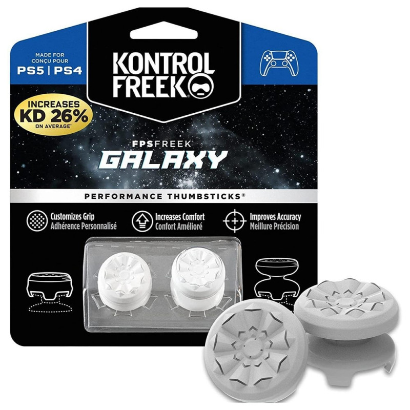 2st Tumgrepp Fingergrepp för Sony PlayStation 5 / 4 thumbstick extender - Vit