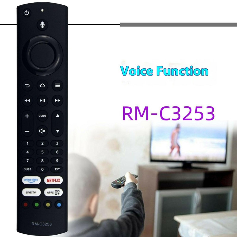 JVC-television ääniaktivoitu kaukosäätimen vaihto RM-C3253-mallille