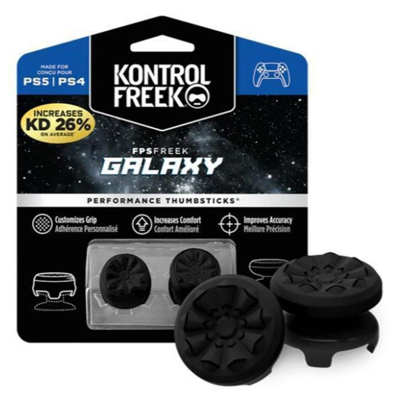 2st Tumgrepp Fingergrepp för Sony PlayStation 5 / 4 thumbstick extender - Svart