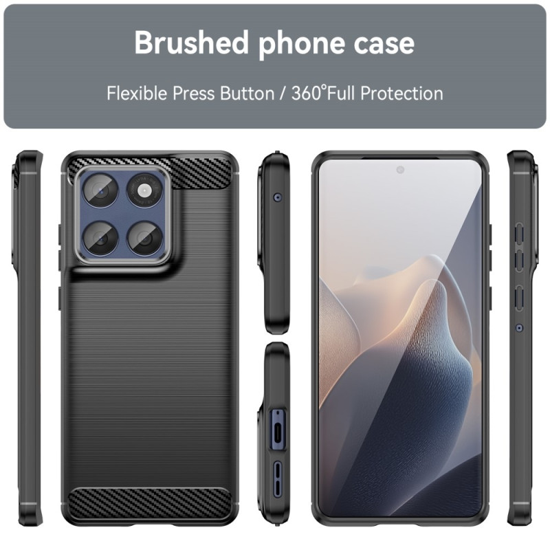 For Motorola Edge 60 5G / 60 Fusion 5G Protective Phone Case Carbon Fiber Texture Brushed