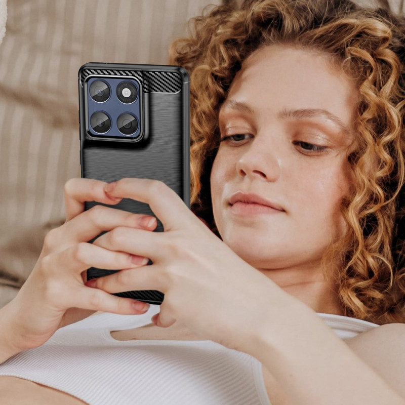 Motorola Edge 60 5G / 60 Fusion 5G Suojakuori Carbon Fiber Rakenne Harjattu