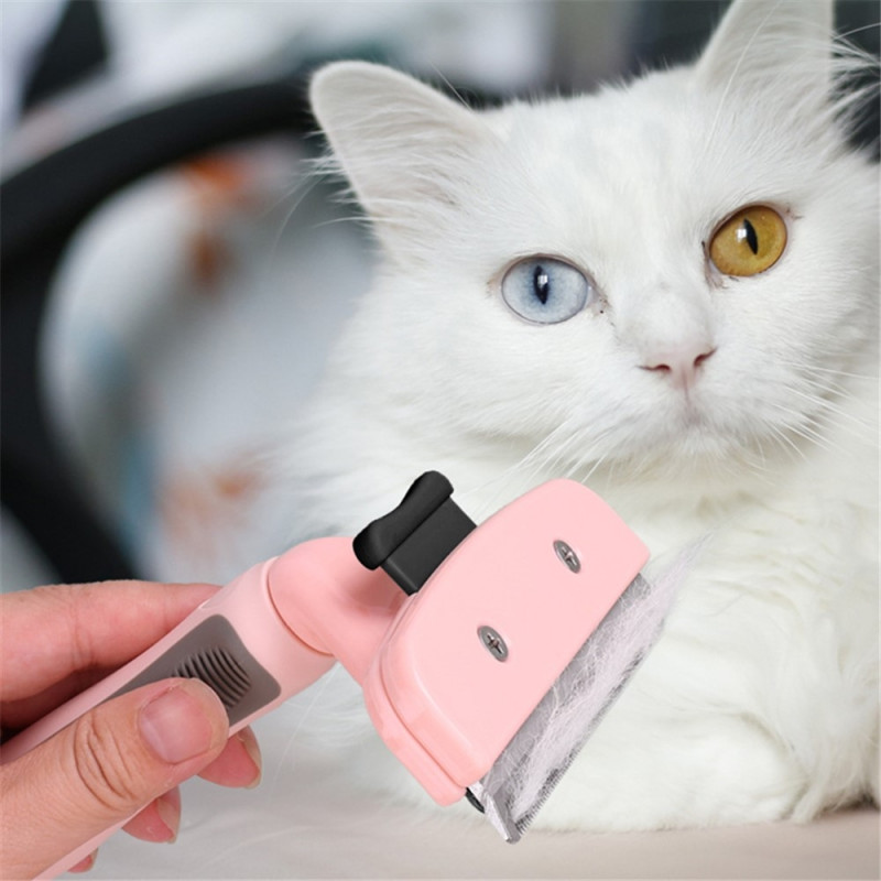 100mm Metal Blade Plastic Grooming Brush Pet Dog Cat Comb Knots Tangle