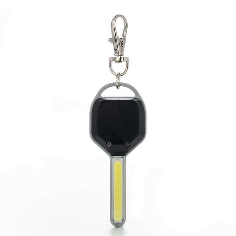 Mini LED-lommelykt nøkkelring bærbar LED-nattlys nødbelysning - Sølv