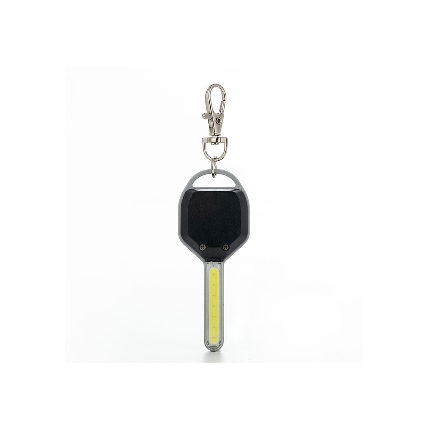 Mini LED-lommelykt nøkkelring bærbar LED-nattlys nødbelysning - Sølv