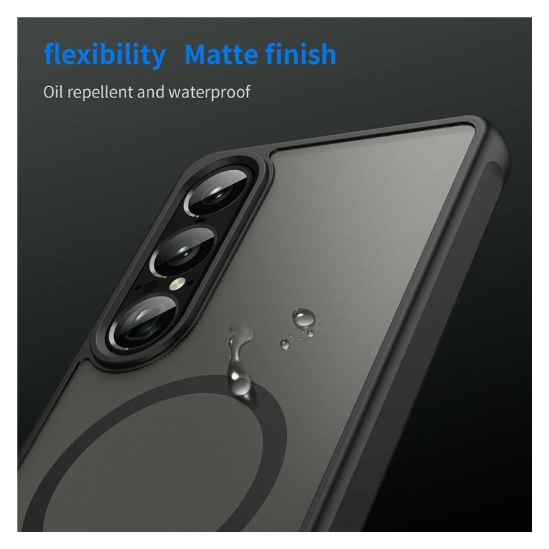 Til Sony Xperia 1 VII Cover Kompatibelt med MagSafe Anti-Fald PC + TPU Telefoncover