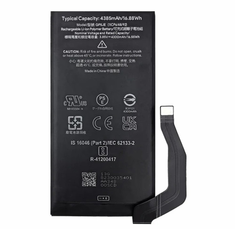Battery For Google Pixel 7a 3.85V 4300mAh Li-Polymer Battery Unit Code: GP5JE