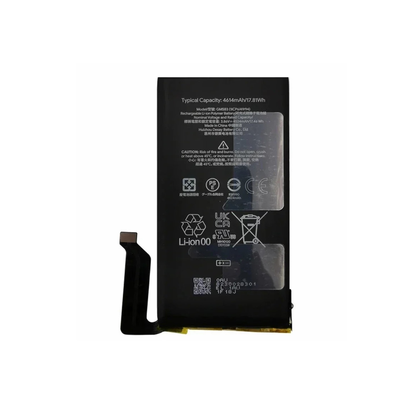 Battery For Google Pixel 6 3.86V 4524mAh Lithium Polymer Battery Code: GMSB3