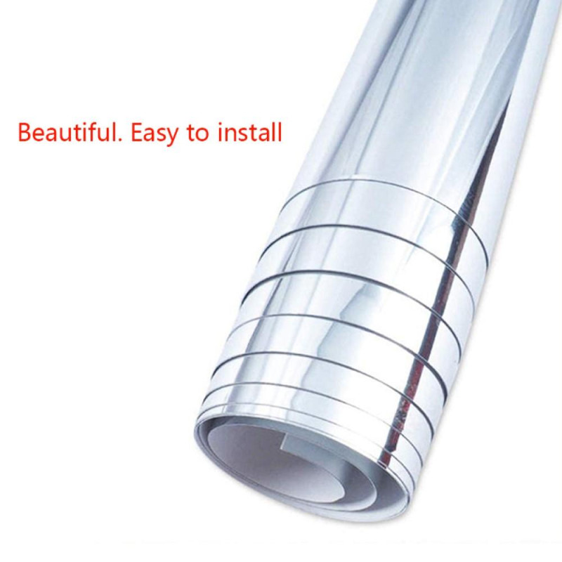 Mirror Sheet Tiles 50x100cm Self Adhesive Stickers Wall Decor