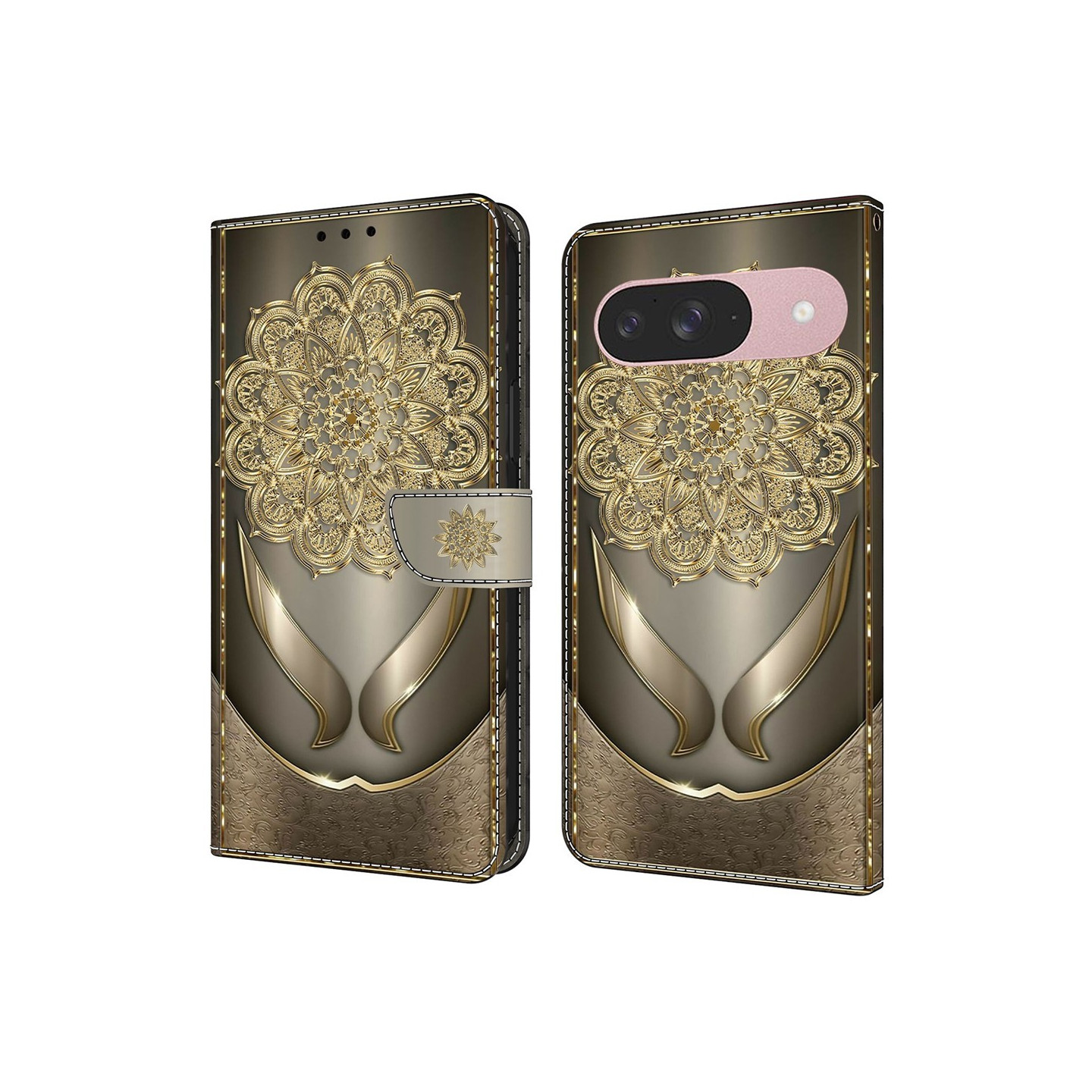 Til Google Pixel 10 Pro / 10 / 9 Pro / 9 Lommebok Dekket Mønstertrykt PU-lær Flip Stativ Mobildeksel