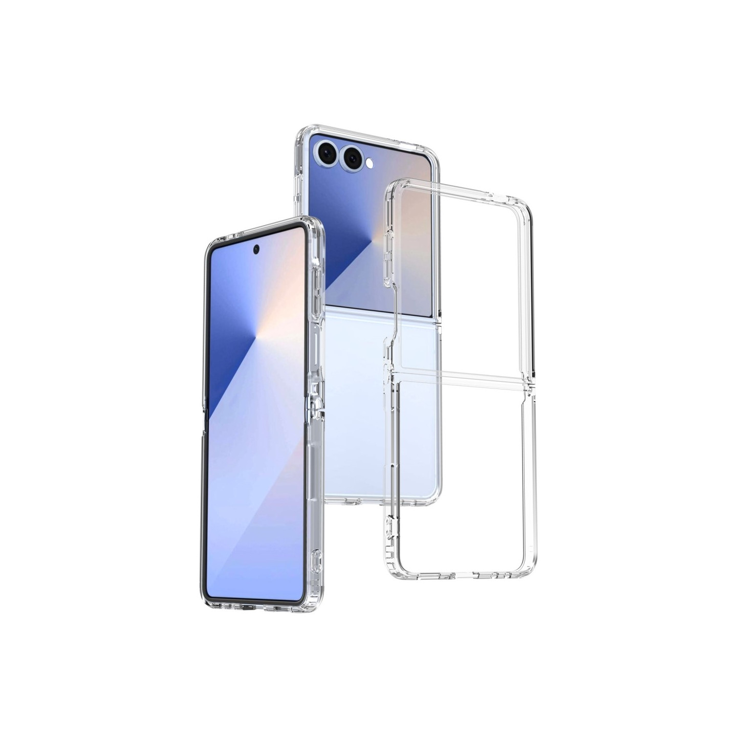 Til Samsung Galaxy Z Flip7 5G Cover TPU + Akryl Klar Telefoncover, Integreret Design