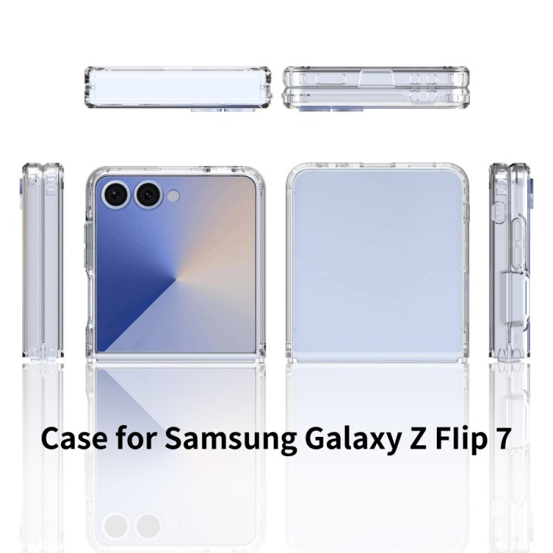 Til Samsung Galaxy Z Flip7 5G Cover TPU + Akryl Klar Telefoncover, Integreret Design