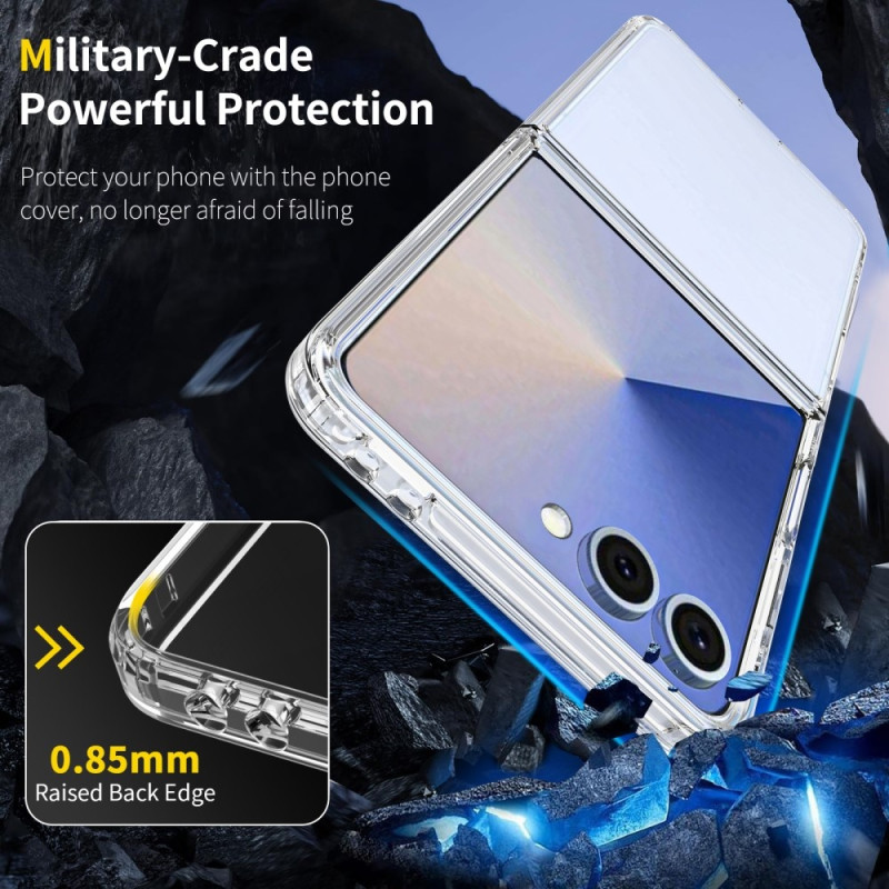 For Samsung Galaxy Z Flip7 5G Case TPU + Acrylic Clear Phone Cover, Integrated Design