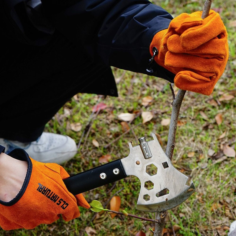 Grillhandskar i spaltläder värmeisolerande skållningsskyddande handskar