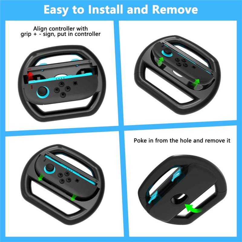 2 pcs compatible with Nintendo Switch 2 Joy-Con handles Racing Steering Wheel Grips Accessories