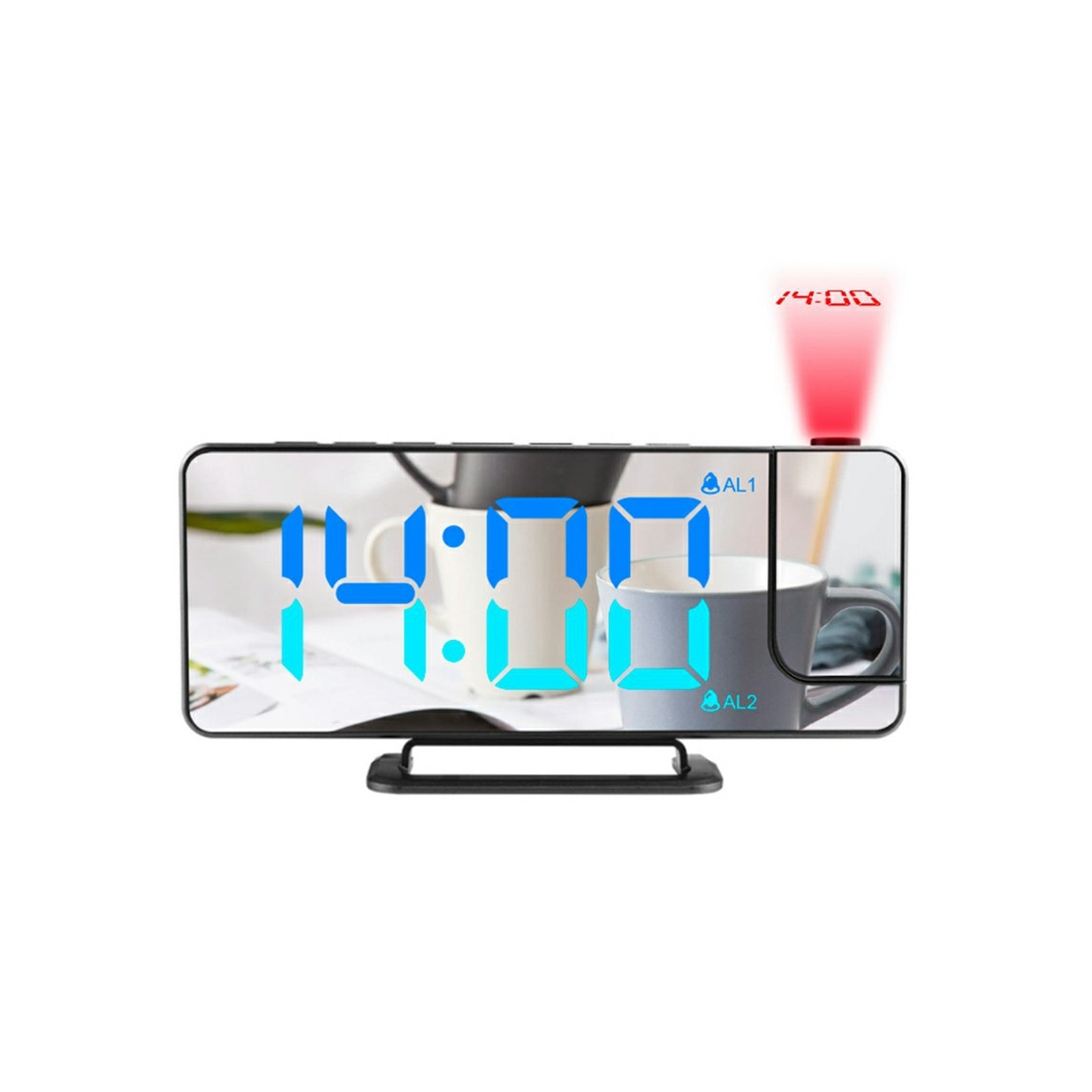 RGB Projection Clock Mirror Large Screen Digital Alarm Clock