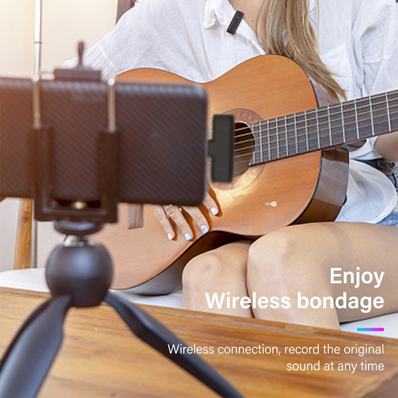 Wireless Microphone Lavalier for Streaming Vlogging Live Broadcasting - 8-pin