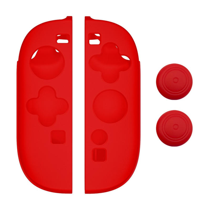 1 Par Kompatibel med Nintendo Switch 2 Kontroller Fodral Skal Skydd 2 lock - Röd